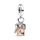 PANDORA Bicolor Schlüssel, Vorhängeschloss & Herz Dreifacher Charm-Anhänger aus Sterling-Silber und rosévergoldete Metalllegierung mit Cubic Zirkonia verziert, 782506C01