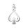 PANDORA ME Pik Medaillon-Charm aus Sterling Silber mit Cubik Zirkonia, Kompatibel ME und Moments Armbändern, 793078C01