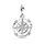 PANDORA ME Kompass Medaillon aus Sterling Silber, Cubic Zirkonia, Kompatibel ME Collection, 18,1mm, 792693C01