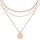 BONNYBIRD® Layering Kette Rosegold Damen Ketten Set Schlichte Kette Rosegold Boho Kette Damen Feine Halskette Edelstahl Mehrreihige Kette mit Anhänger Kette Boho