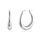 Silber 925 Creolen Ohrringe für Damen, Große Ovale Creolen Ohrringe Hypoallergen Sterling Silber Ohrringe Klobige Creolen Ohrringe Dick Creolen Glatte Tropfenform Damen Mädchen 2,2 cm
