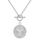 BONNYBIRD® Kompass Kette Damen Silber Edelstahl Halskette mit Anhänger Wasserfest Knebelverschluss Silberkette Schmuck Frauen Coin Panzerkette Silberschmuck Layering Sommer Accessoire