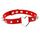JewelryWe Schmuck Damen Choker Leder Halsband Gothic Punk Lolita Herz Spike Nieten Sklave Kragen Halskette 34-38cm Erstellbare Collier Kette, Rot