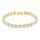Swarovski Una Angelic Armband, Rundschliff, Weiß, Goldlegierungsschicht