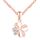 feilok Halskette Damen Kette mit Roségold Kleeblatt Zirkonia Vierblättriges Glücksbringer Anhänger aus 925 Sterling silber Halskette für Frauen