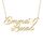 Joelle Jewelry Design Personalisierte Mehrreihige kette mit 2 Namen Gold Namenskette with Herz 18K Gold/Rosegold Vergoldet Schmuck Geburtstagsgeschenk Für Frauen Mädchen Mama Freundin Schwester Oma