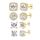 DOCHAIS Ohrringe Gold Silber 925 Ohrstecker Damen Herren 14 Karat Vergoldet Gold Silber Ohrstecker 925 Set Hypoallergene Zirkonia Ohrringe 6-10 mm, Schmuck Geschenke für Frauen Männer
