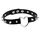 JewelryWe Schmuck Damen Choker Leder Halsband Gothic Punk Lolita Herz Spike Nieten Sklave Kragen Halskette 34-38cm Erstellbare Collier Kette, Schwarz