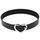 JewelryWe Schmuck Damen Choker Halsband Leder Halskette Gothic Punk Lolita Herz Collier Kette verstellbare Schnalle Kragen Halsketten für Frauen Mädchen Schwarz
