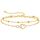 Jbniuay Fußkettchen für Damen S925 Sterling Silber Gold Infinity Herz Fußkette Verstellbare 23+5cm Geschenke für Frauen