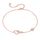 Jbniuay Geschenke für Frauen - Fußkettchen für Damen Roségold - fussketten für frauen 925 Sterling Silber Herz infinity Fußkettchen Längenverstellbar 23 + 5