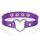 JewelryWe Schmuck Damen Choker Halsband Halskette, Leder Legierung 33-40cm Erstellbare Punk Lolita Herz Collier Kette, Lila Silber