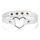 JewelryWe Schmuck Damen Choker Halsband Halskette, Leder Legierung 33-40cm Erstellbare Punk Lolita Herz Collier Kette, Weiß Silber