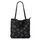 KALIDI Cord Tasche Damen Umhängetasche mit Reißverschluss Wasserdicht Tote Bag mit Taschenfach Groß Shopper Tasche Handtasche Schultertaschen für Arbeit Büro Reisen Einkaufen Schule (black2)