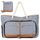Lekespring Strandtasche Damen Groß mit Reißverschluss, Vielseitiger Damen Shopper Badetasche Saunatasche Reisetasche Tote Bag für Strand Reisen Einkaufen Sport u.Arbeit (Gestreift)