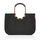 reisenthel loopshopper L frame light gold/black, Stabile Tasche mit praktischen Fächern aus recycelten PET-Flaschen – Charmantes und wasserabweisendes Design