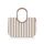 reisenthel loopshopper L summerstripes coffee – Stabile Tasche mit praktischen Fächern aus recycelten PET-Flaschen – Charmantes und wasserabweisendes Design