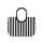 reisenthel loopshopper L summerstripes black – Stabile Tasche mit praktischen Fächern aus recycelten PET-Flaschen – Charmantes und wasserabweisendes Design
