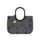 reisenthel loopshopper L smiley grey – Stabile Tasche mit praktischen Fächern aus recycelten PET-Flaschen – Charmantes und wasserabweisendes Design