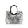 reisenthel loopshopper L jacquard grey – Stabile Tasche mit praktischen Fächern aus recycelten PET-Flaschen – Charmantes und wasserabweisendes Design