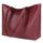 MEEGIRL Damen Henkeltaschen, Einfache Handtaschen PU Leder Tote Shopper Bag für Arbeit, Schule, Einkauf mit Reißverschluss und Innentasche (Wine Red)