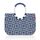 reisenthel loopshopper L in Signature Navy, silberner Rahmen – Stabile Tasche mit praktischen Fächern aus recycelten PET-Flaschen – Charmantes und wasserabweisendes Design