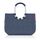 reisenthel loopshopper L Herringbone Dark Blue - Einkaufstasche 25l Volumen - B 46 x H 34,5 x T 25 cm, OR4113