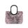 reisenthel loopshopper L jacquard rose – Stabile Tasche mit praktischen Fächern aus recycelten PET-Flaschen – Charmantes und wasserabweisendes Design