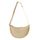 GoPaw Damen Halbmond Crossbody Schultertasche, Hobo Halfmoon Bag, Nylon Crossbody Bag Damen Halbmond Schultertasche mit verstellbarer Schultergurt, Einfarbige(Khaki)