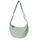 GoPaw Damen Halbmond Crossbody Schultertasche, Hobo Halfmoon Bag, Nylon Crossbody Bag Damen Halbmond Schultertasche mit verstellbarer Schultergurt, Einfarbige(Mintgrün)