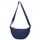 GoPaw Damen Halbmond Crossbody Schultertasche, Hobo Halfmoon Bag, Nylon Crossbody Bag Damen Halbmond Schultertasche mit verstellbarer Schultergurt, Einfarbige(Dunkelblau)