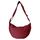 GoPaw Damen Halbmond Crossbody Schultertasche, Hobo Halfmoon Bag, Nylon Crossbody Bag Damen Halbmond Schultertasche mit verstellbarer Schultergurt, Einfarbige(Burgunderrot)