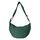 GoPaw Damen Halbmond Crossbody Schultertasche, Hobo Halfmoon Bag, Nylon Crossbody Bag Damen Halbmond Schultertasche mit verstellbarer Schultergurt, Einfarbige(Dunkelgrün)