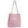 Bikasun Cord Umhängetasche Damen, Groß Schultertasche Cord Tasche Lässige Tote Bag Handtasche, Strandtasche Shopper Einkaufstasche, Stofftasche für Alltag, Büro, Schulausflug, Rosa