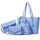 Bagsure Handtasche Damen Schultertasche Handtaschen Tragetasche Damen 4-teiliges Set für Büro Schule Einkauf Reise Geschenk (Blau)