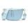 Vezluax 30x20cm umhängetasche Damen Bauchtasche Damen Groß Vegan Leder Crossbody Bag stylisch Frauen mit breitem Gurt Blau
