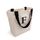 Cottonbagjoe Große Shopper Baumwolltasche 45 × 38 × 10 cm aus 220 g/m² Baumwolle – Stofftasche mit Reißverschluss-Innentasche, Softfinish & schwarzen Henkeln – OEKO-TEX® STANDARD 100