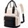 LOVEVOOK Rucksack Damen Klein, Wasserdicht Cityrucksack Handtasche 2 in 1, Mini Tasche Daypack Backpack Women Elegant für Freizeit Schule Reisen Arbeit, Schwarz Beige