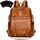 Leathario Rucksakck Damen Wasserdicht,Veganes Leder Cityrucksack,Rucksackhandtasche Mittelgroß, Diebstahlsich Tagesrucksack für Büro,Pendeln,Arbeit,Leicht Elegant Backpack Women Groß für Reise,Braun