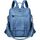 Leathario Rucksakck Damen Wasserdicht,Veganes Leder Cityrucksack,Rucksackhandtasche Mittelgroß, Diebstahlsich Tagesrucksack für Büro,Pendeln,Arbeit,Leicht Elegant Backpack Women Groß für Reise,Blau