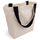 Cottonbagjoe Große Shopper Baumwolltasche 45 × 38 × 10 cm aus 220 g/m² Baumwolle – Stofftasche mit Reißverschluss-Innentasche, Softfinish & schwarzen Henkeln – OEKO-TEX® STANDARD 100