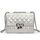 Travistar Kleine Handtasche Damen Umhängetasche Damen Klein Tasche Niedlich Schultertasche Gesteppt PU Leder Crossbody Bag für Mädchen Frauen mit Kette Schulterriemen, Silber