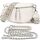 BROTOU Bauchtasche Umhängetasche Crossbody Bag Damen Leder, mit 2 Breitem Schultergurt Kartenhalter Taschen Moon Bag Gürteltasche Damen