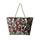 DonDon große Strandtasche XXL mit Reißverschluss - Umhängetasche Damen - große Badetasche für Urlaub vielseitige Shopper Tasche Damen für Strand Urlaub Must Haves Beach bag - Vintage Flower