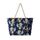 DonDon große Strandtasche XXL mit Reißverschluss - Umhängetasche Damen - große Badetasche für Urlaub vielseitige Shopper Tasche Damen für Strand Urlaub Must Haves Beach bag - Blue Eden