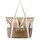 HOMESPON Strandtasche Damen mit Reißverschluss Große Wasserdicht Mesh Badetasche Familie Faltbar Beach Tote Bag Shopper