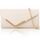 Larcenciel Clutch Apricot, Elegant Leder Handtasche Nude mit Abnehmbarer Kette, Vintage Veganes Envelope Abendtasche, Mode Umschlag Umhängetasche, Crossbody Tasche für Hochzeit, Bankett, 22x11x5CM