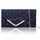Larcenciel Clutch Dunkelblau, Elegant Spitze Satin Handtasche mit Abnehmbarer Kette, Vintage Envelope Abendtasche mit Blumenmuster, Mode Umschlag Crossbody Tasche für Hochzeit Party Bankett, 22x11x5CM
