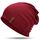 HAMUNI Mütze Damen Dünne Mütze Herren - Slouch Beanie Mütze - Leicht Weich Chemo Mütze - Atmungsaktiv Long Beanie - Elastisch Mütze - Ideale Beanie Mütze für Alle Jahreszeiten (Rot)