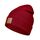 Occulto Leatherpatch Winter Mütze Beanie Bordeaux Rot